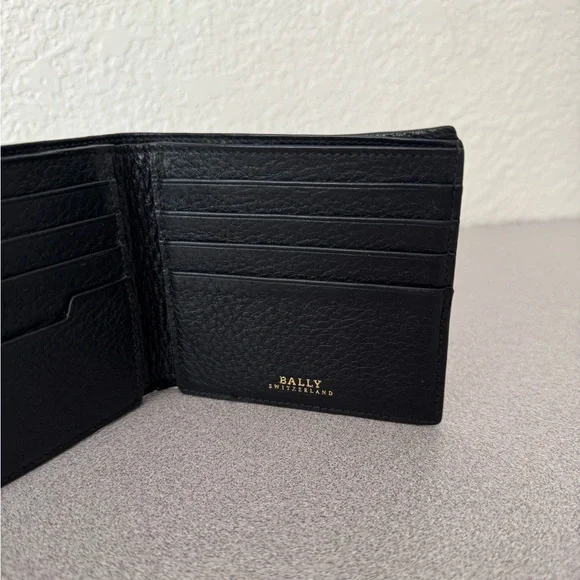 Bally Switzerland Black Leather Bifold Wallet — Used Good Condition - Picture 2 of 5